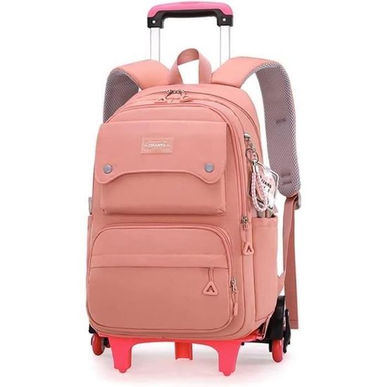 Cartable à Roulettes Fille Garçon Paw Patrol - Sac Dos École Primaire Avec Trousse Et Sac Lunch - 42x30x20cm