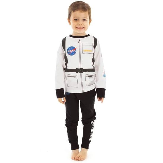 Nasa Manches Longues Astronaute de la Boy Costume Uniforme Pyjama en Coton