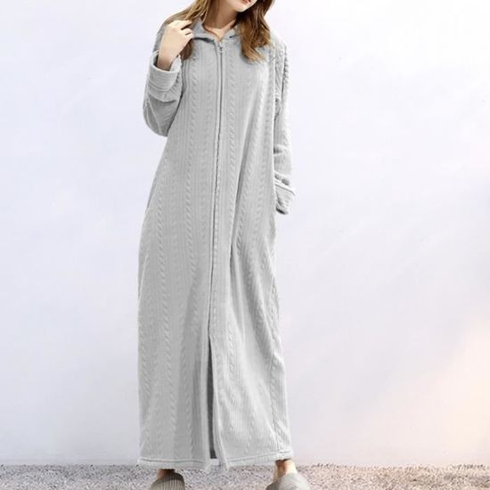 Peignoir polaire femme à motifs ethniques - Mille et une Nuisette