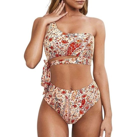 Bikini 2 Pièces Floral à Armatures - Haut + Bas - Nylon/Lycra - Neuf Avec étiquettes