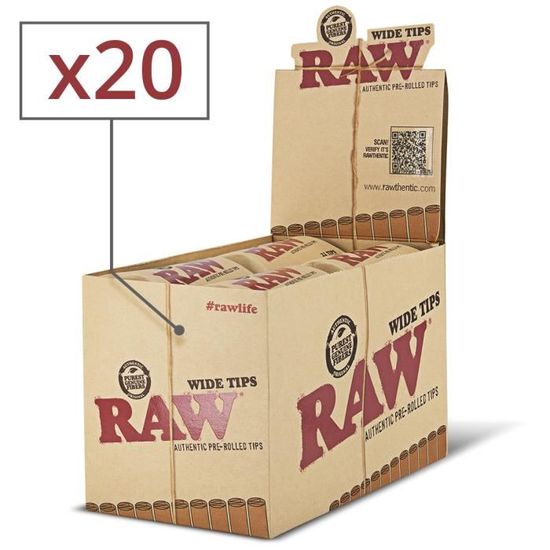Filtres carton Wide RAW Pré Roulés x 20 - Cdiscount Au quotidien