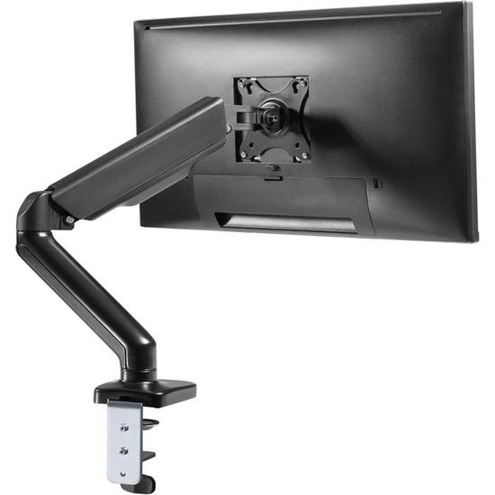 KIMEX Bras Moniteur PC 13''-27'' pour Rail de Fixation Slatwall
