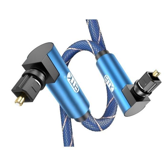 Câble Audio Fibre Optique TosLink 2 M – Pour PS2, PS3 – Connexion Numérique, 2 Mm
