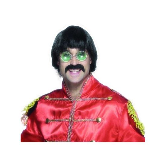 Costume Hippie Complet Pour Homme - Perruque Afro, Lunettes, Collier Et Fausse Barbe (déguisement Années 70/80, Carnaval, Halloween)