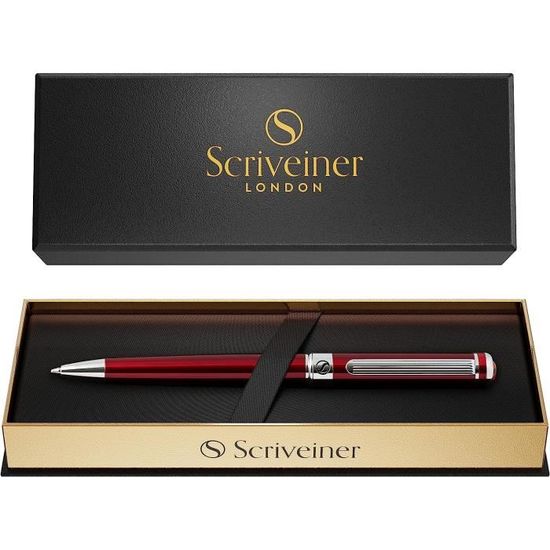 Cartouches D'encre Noire Scriveiner - Recharge Standard Internationale Pour Stylo Plume