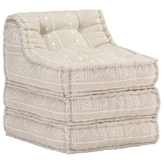 vidaXL Pouf Modulaire à 3 Places Canapé Convertible de Salle de Séjour Sofa de Salon Canapé-lit