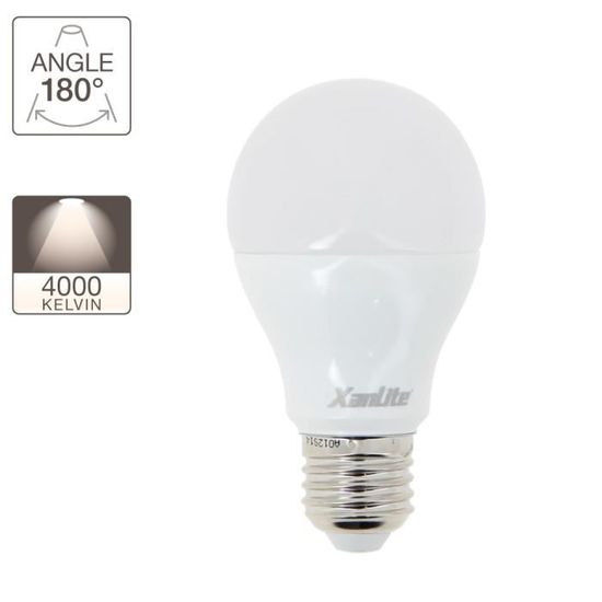 Ampoule LED A60, culot E27, 11W cons. (75W eq.), lumière blanc neutre