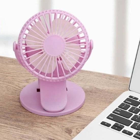 Rose Ventilateur De Table Portable Rotatif à 360 Degrés Refroidisseur D'air Clip De