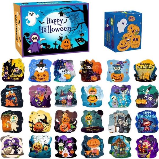 Calendrier De L'Avent Puzzle Halloween 2024 - 1008 Pièces, 31 Jours, Pour Adultes Et Ados, Déco Murale