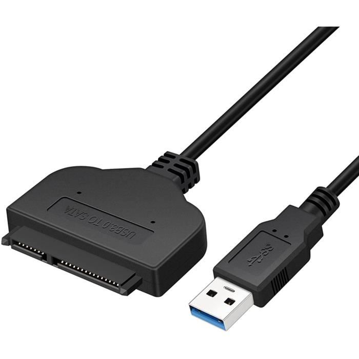 Câble Adaptateur SATA USB 3.0 Mueuton Pour HDD SSD 2.5" 3.5" Avec Alimentation 12V