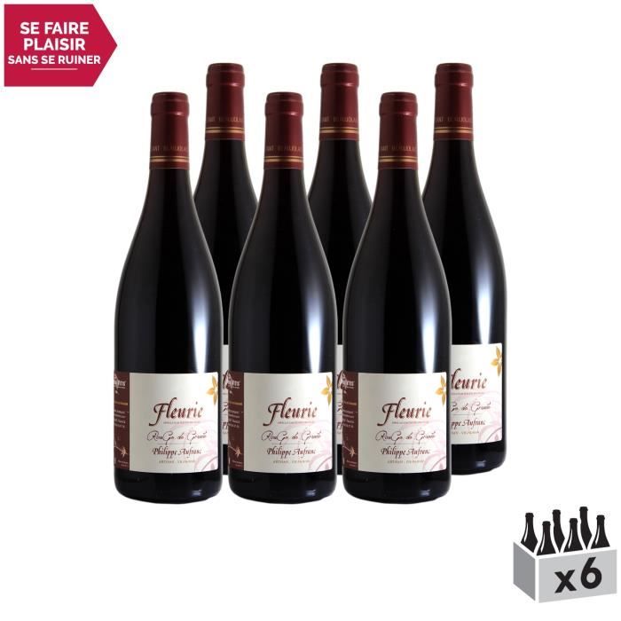 Fleurie Rouge de Granite Rouge 2018 - Lot de 6x75cl - Domaine Philippe Aufranc - Vin AOC Rouge du Beaujolais - Cépage Gamay