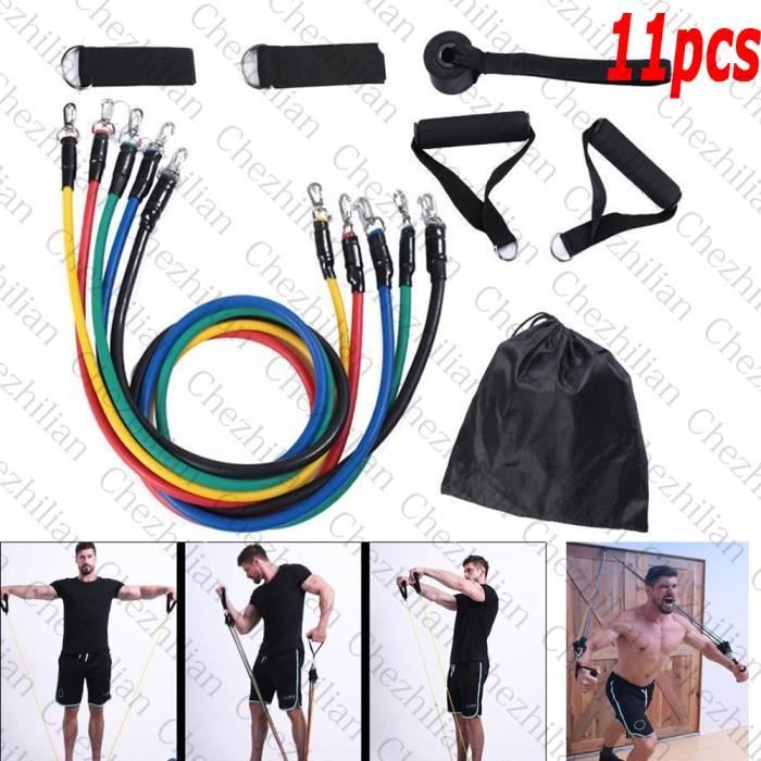 Bandes de résistance élastiques Tube élastique Exercice de fitness Yoga Pilates Gym Sport garder la forme à la maison