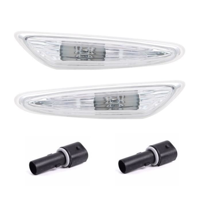2 CLIGNOTANT D'AILE BLANC BMW SERIE 3 5 E46 BERLINE PHASE 2 DE 09/2001 A 03/2005 + X3 E83 + E60