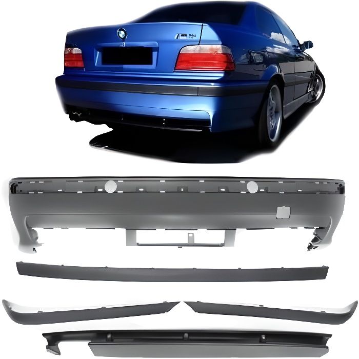 PARE CHOC PARECHOC ARRIERE M3 EN ABS POUR BMW SERIE 3 E36 BERLINE + COUPE + CABRIOLET + M3
