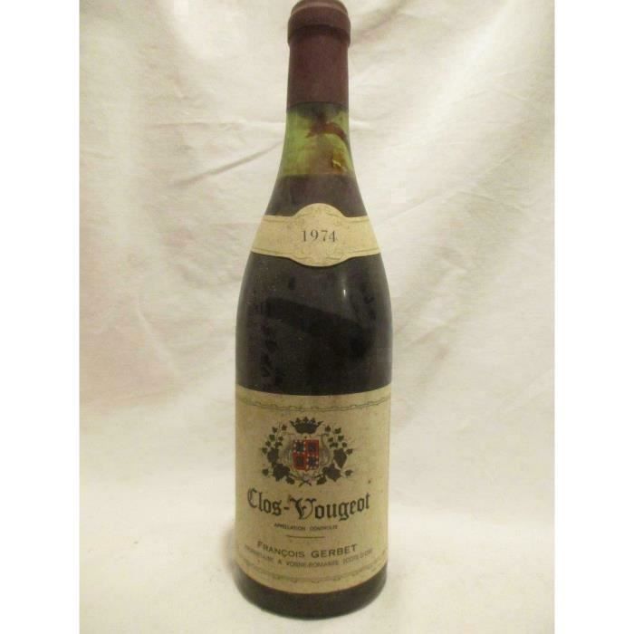 clos vougeot françois gerbet grand cru (b2) rouge 1974 - bourgogne