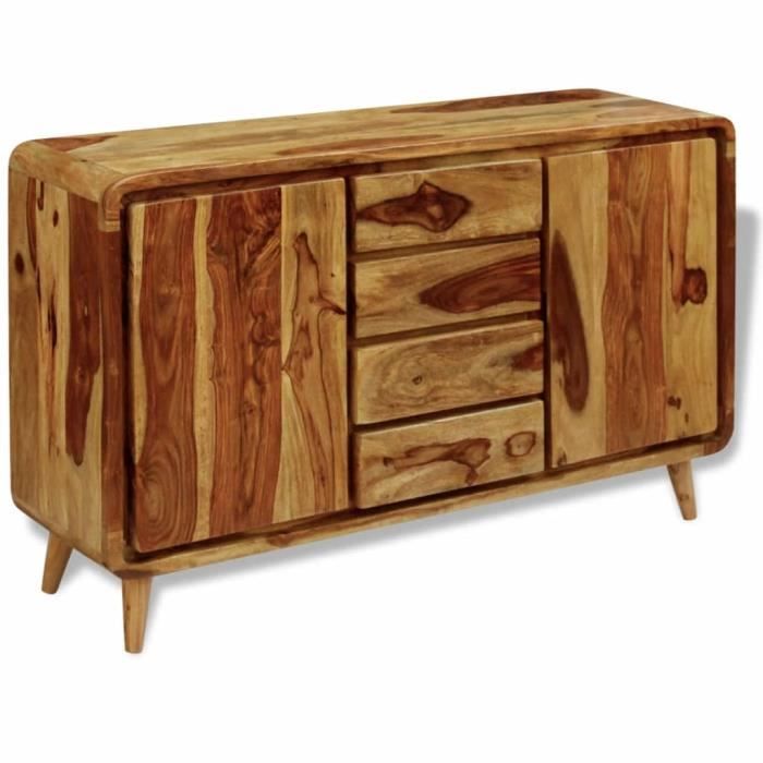 Buffet bas scandinave décorBois de Sesham 140 x 40 x 87 cm