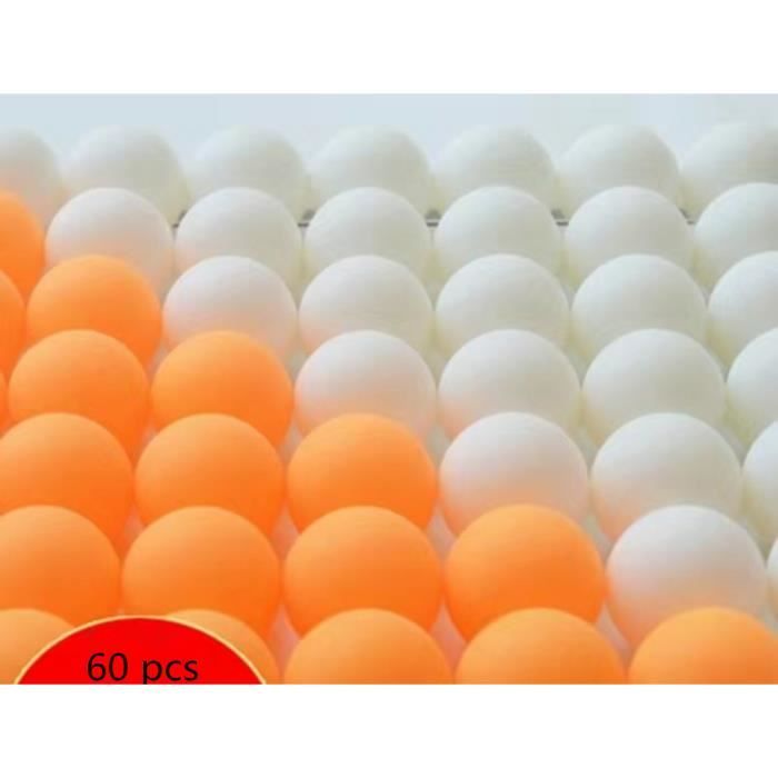 Balles de PING PONG 60 unités et 2 stylo （30 jaune +30 blanc）