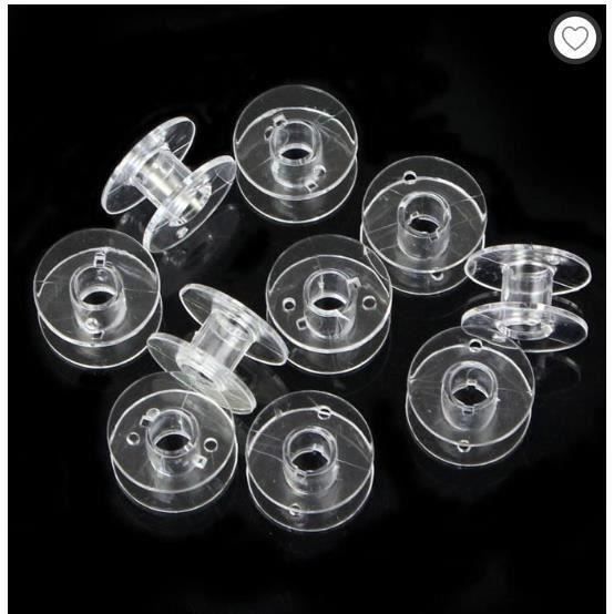 Lots 20 canettes en plastique transparent pour machine à coudre Brother Janome Singer Accessoires pour machines à coudre