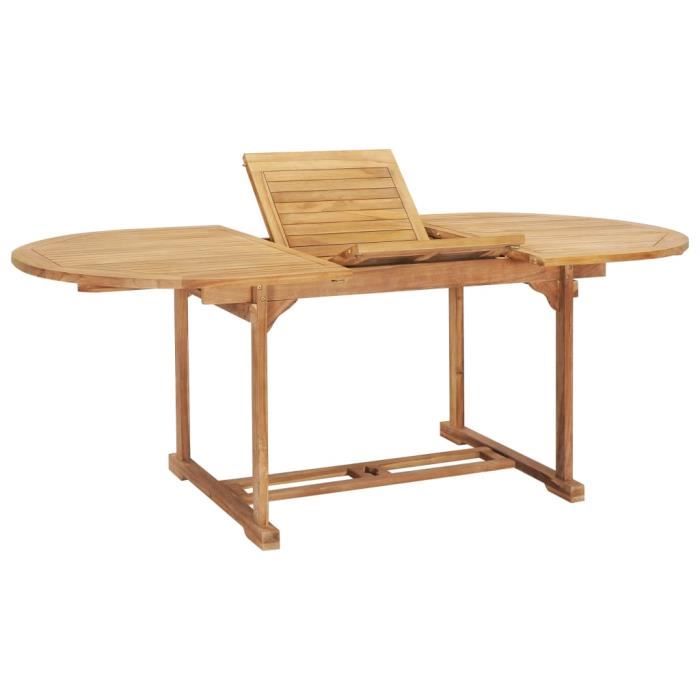 Nouveau - Table de jardin - Table d'appoint Table de reception Style Moderne extensible 150-200x100x75 cm Teck solide *76538