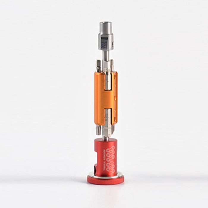 Outil caché de vélo Clé croisée T25 multifonctionnelle pour vélo de montagne caché portable-rouge