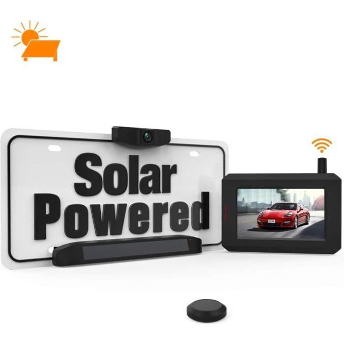 BOSCAM camére de recul sans fil, énergie solaire,Alimentée par le panneau solaire,Ecran éranche IP68(SunGo)