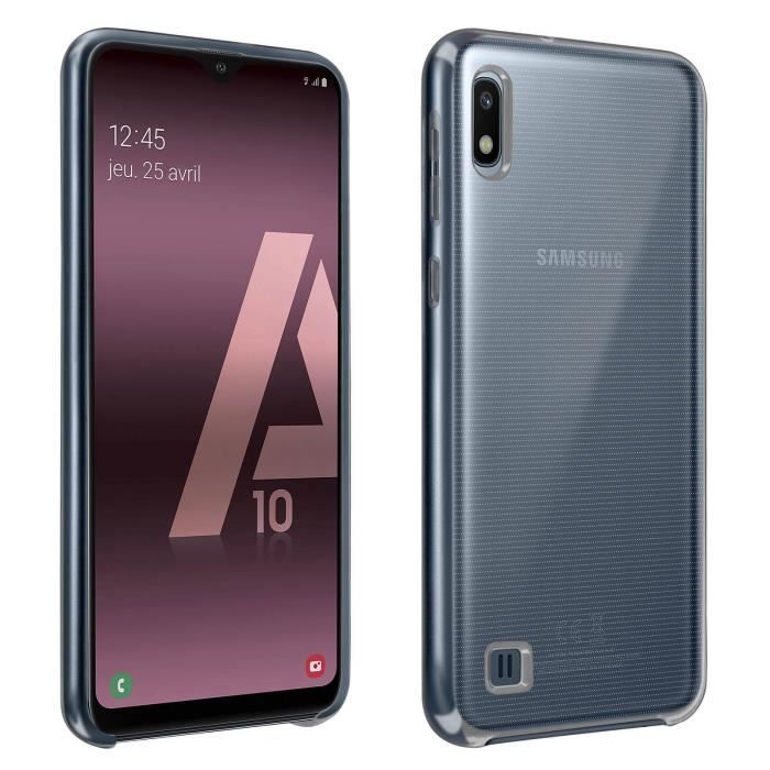 Coque Samsung Galaxy A10 Silicone semi-rigide Résistante Fin Léger transparent Blanc