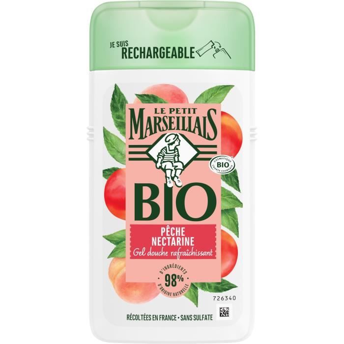 Le Petit Marseillais Bio Gel Douche Rafraîchissant Pêche Nectarine 250ml