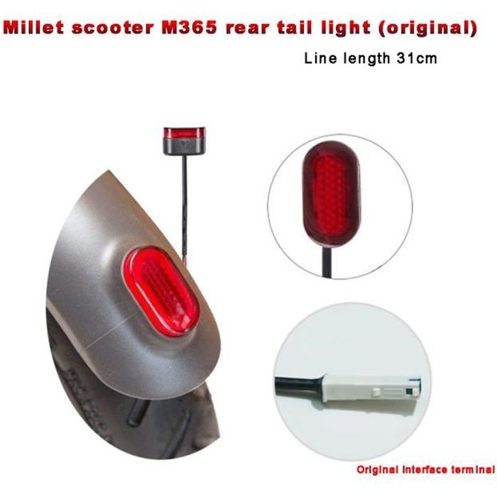 Feu Arriere pour Xiaomi M365 Trottinette électronique Remplacement Pièce Part Accessoire