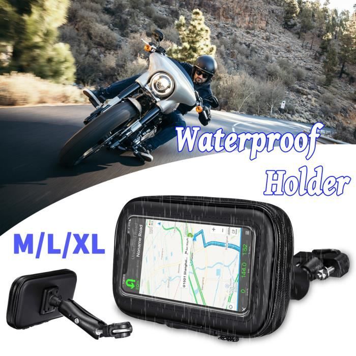 TEMPSA Support Téléphone Moto Vélo 360° Étanche Cas Sac Etui Tactile Scooter L