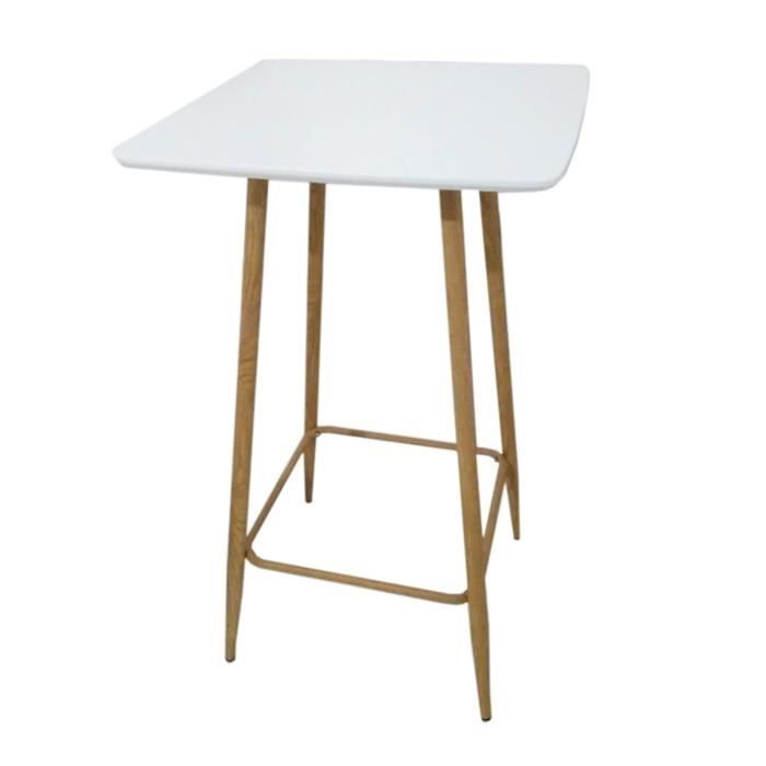 Table haute scandinave Tobias - L. 60 x H. 102 cm - Blanc