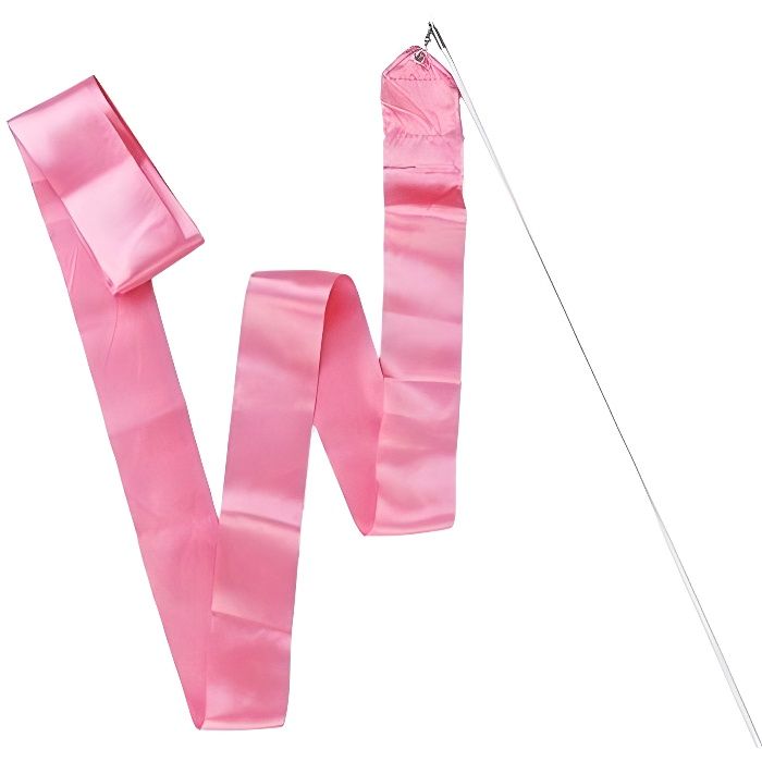 Rythmique Gymnastiques Ruban avec un Twirling Danse Baton Tige - 4M par Trimming Shop - Rose clair(TS6546)