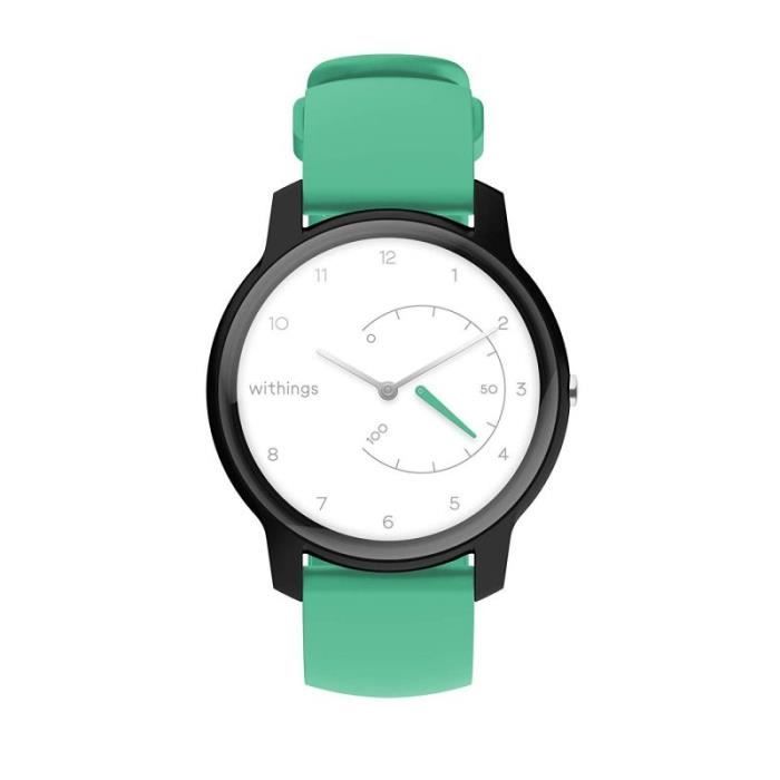 Withings 3700546705496_White, Black - Mint_38mm - COMMUTATEUR KVM - Move Montre connectée White, Black - Mint FR : M (Taille
