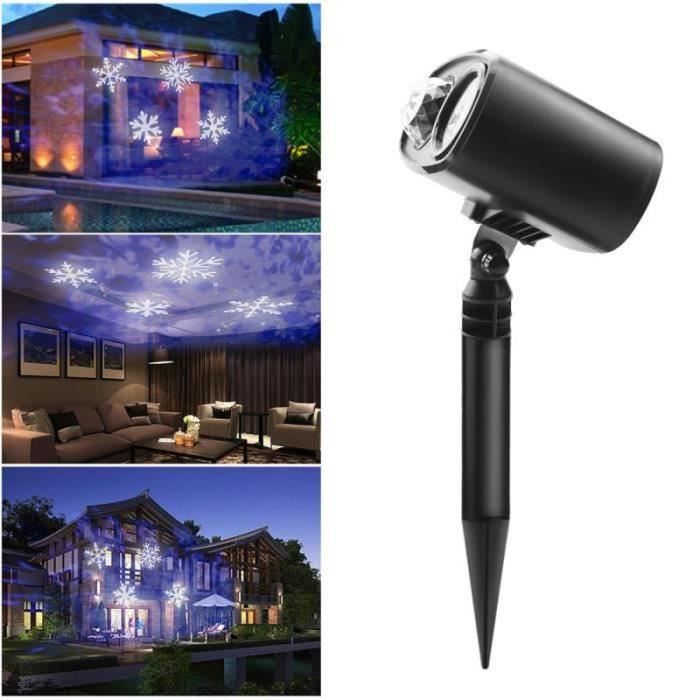 WS28884-Projecteur LED Flocon de neige Flocon de neige Noël Projecteur Kaléidoscope Pour le Nouvel An, mariage, fête d'anniversa