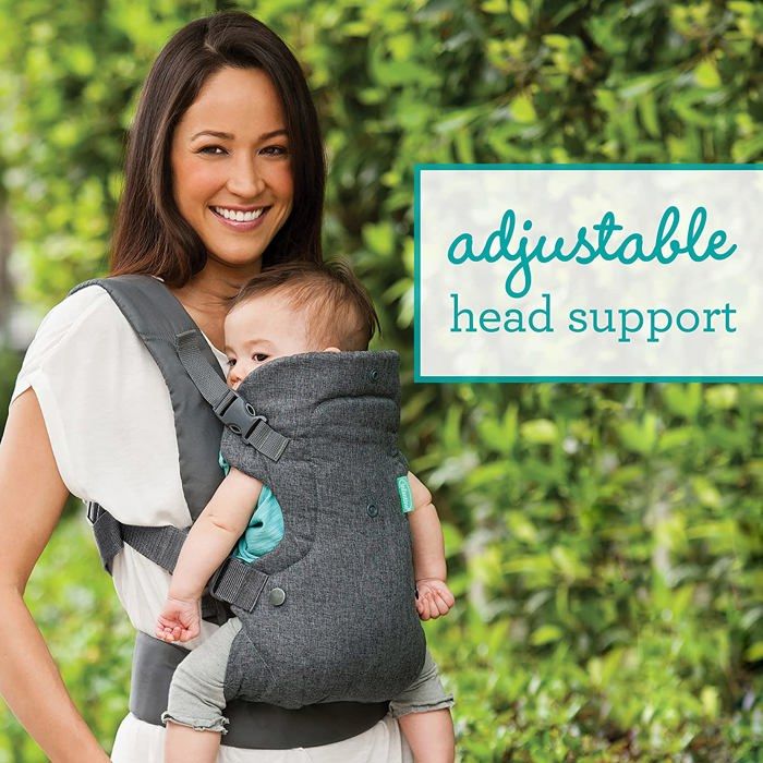 Porte-bébé Infantino Flip 4-en-1 - Ergonomique Et Convertible - Poids 3.6 à 14.5 Kg - 4 Positions De Portage - Bretelles Rembourrées