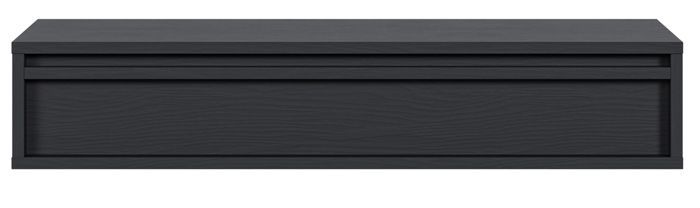 table console - evo - 90 cm - avec tiroir - suspendu - noir
