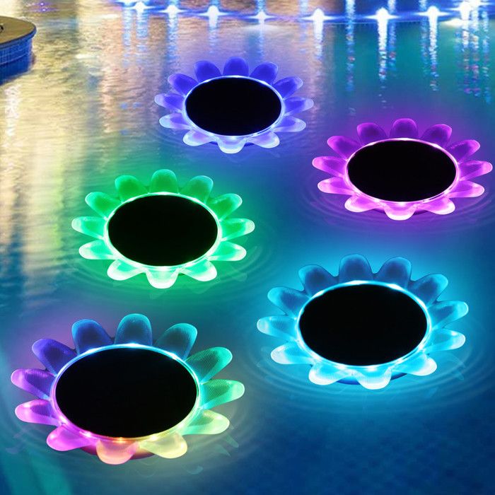 AGM Lot de 2 Lampes Fleur LED Jardin Étanche IP68 avec Télécommande et 8 Modes Déclairage Décoration Lumineuse Jardin