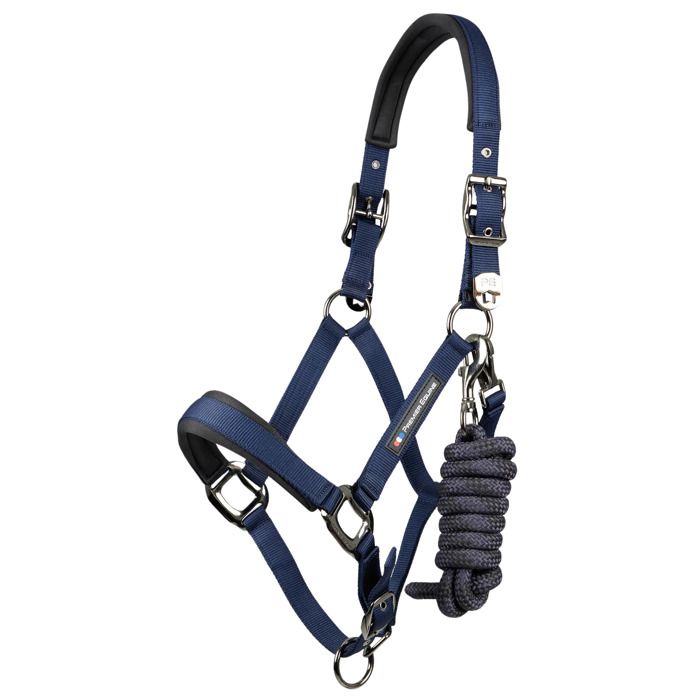 Licol nylon pour cheval Premier Equine Corda - Bleu - Full
