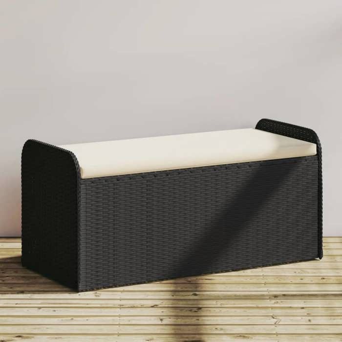 VidaXL Banc de rangement 115 cm Résine tressée - vue 2