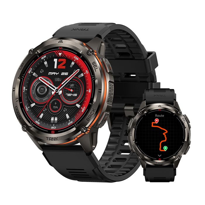 Montre Connectée Homme KOSPET T3 ULTRA2 Montre Sport avec Répondre/appeler 5ATM Sommeil Podomètre 1.43 Pour Android iOS Noir