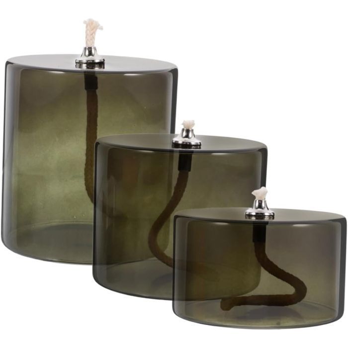 Ensemble de boîte de lampes à huile bougies liquides avec mèche et support en coton inclus pour la maison le spa
