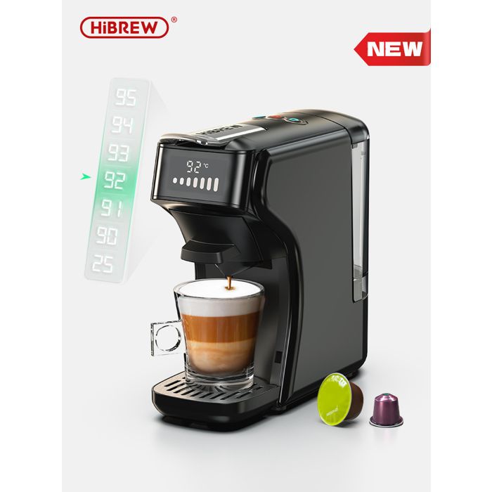 Machine à café à capsules - HiBREW - H1B - 6 en 1 - 20 bars - Compatible Nespresso et Dolce Gusto - Hibrew
