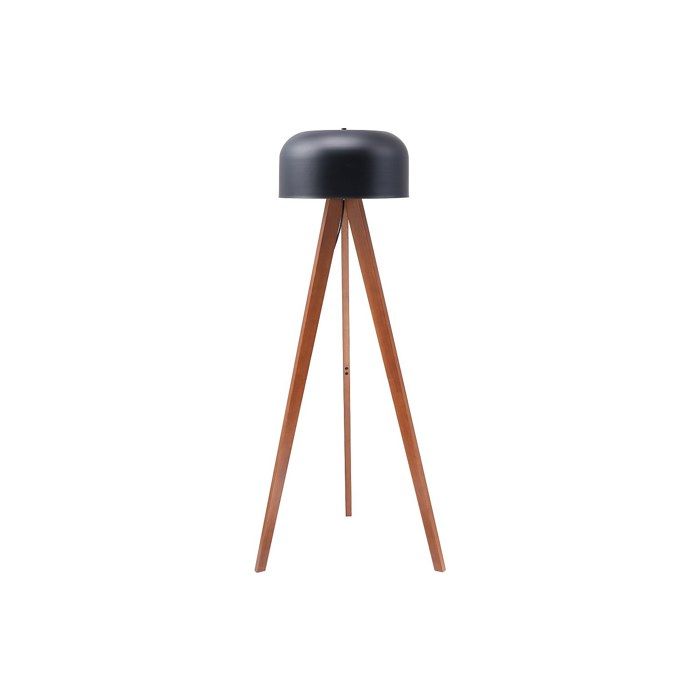 Lampadaire trépied en bois dhévéa et métal D. 42 x H. 145 cm - Naturel et noir - PAVICO Lampadaire trépied en bois dhévéa et métal D. 42 x H. 145 cm - Naturel et noir - PAVICO