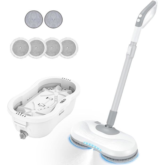 Redkey M1 Balai electrique sans Fil Auto-nettoyant reservoir deau de 250 ML LEDcapacite de la Batterie de 2200 mAh pulverisati - Redkey