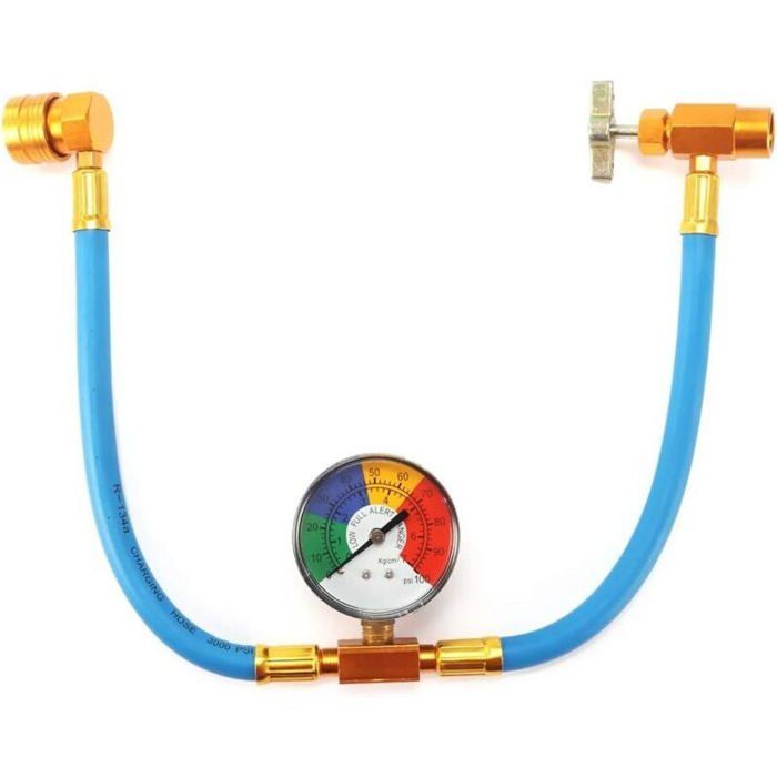 Flexible recharge clim R134a avec manomètre – sans gaz - Bricolage