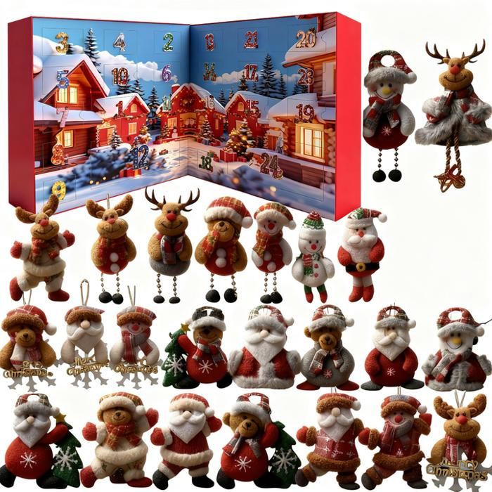 PANSHAN 2024 Mochi Squishies Calendrier de l’Avent à 24 jouets en caoutchouc sou