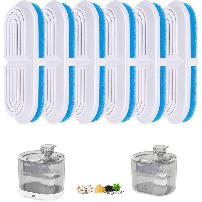 Meilleurs prix pour Filtre ovale de rechange pour fontaine à eau sans fil pour chat compatible avec la fontaine à eau pour chat HAPUP (2