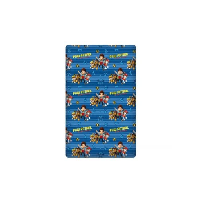 Drap housse lit enfant 90 x 200 cm PAT PATROUILLE - 100% Coton - Bleu Drap housse lit enfant 90 x 200 cm PAT PATROUILLE - 100% Coton - Bleu