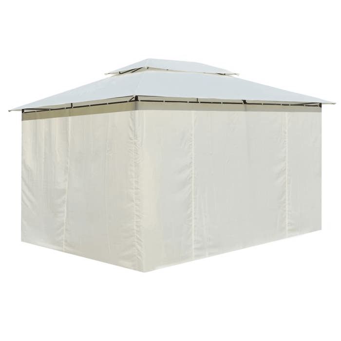 BARNUM Blanc - LEMON®Tonnelle Pliant/Tonnelle de fête - ANTI-UV - avec rideaux 4 x 3 m Blanc - J4511021