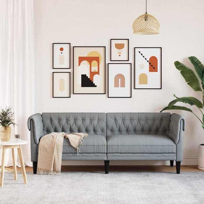Canapé ergonomique - RUIOG - Sofa de repos pour Adulte/enfant - Gris clair 2015x745x745cm Polyester C37065193062038