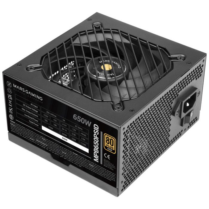 Fonte d'Alimentation Mars Gaming MPB650PSID 80 Plus Gold ATX 3.1 PCIe 5.1 - vue 2